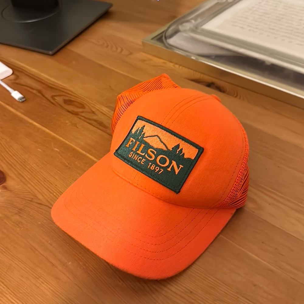 Filson Hunters Blaze Orange Mesh Hunting Hat